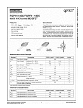 DataSheet FQPF11N40C pdf